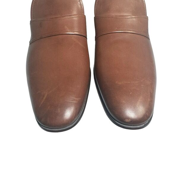 Salvatore Ferragamo Classic Brown Leather Slip-On Loafers main image 11